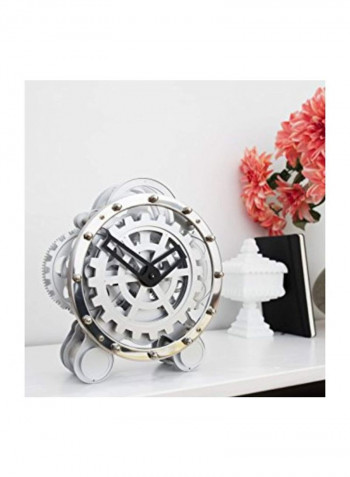 Gear Clock Grey/Black 5.8x4x10.5inch