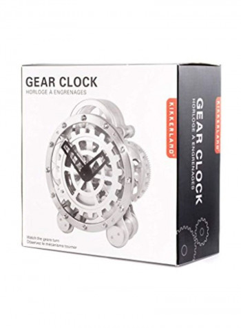 Gear Clock Grey/Black 5.8x4x10.5inch