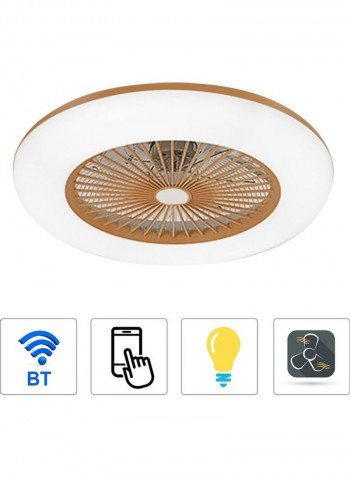 Ceiling Fan With Lighting White/Yellow
