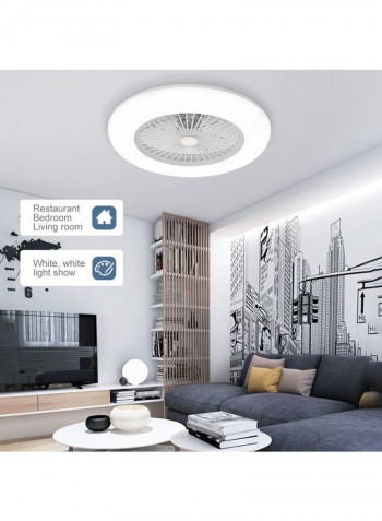 Ceiling Fan With Lighting White/Yellow