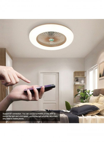 Ceiling Fan With Lighting White/Yellow