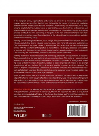 Nonprofit Law Dictionary Paperback 1