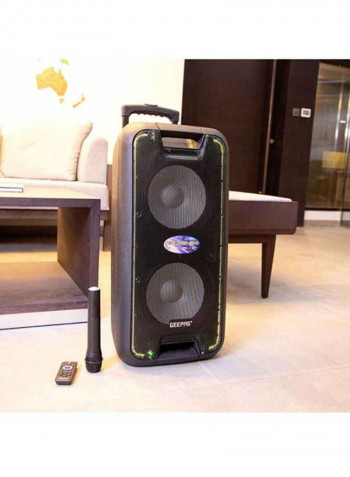 Portable And Rechargeable Professional Speaker System GMS8574 Black