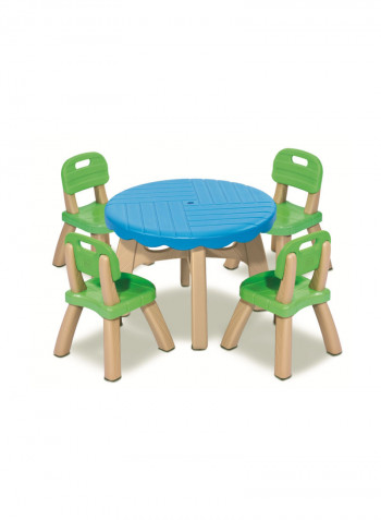 Summertime Patio Set With 4 Chair 32x 32x 49centimeter
