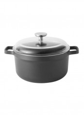 Cast Aluminium Covered Stockpot Black 24x24x12centimeter