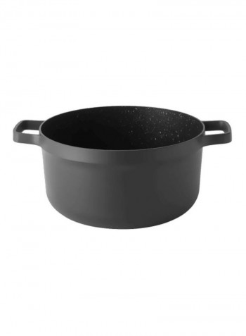 Cast Aluminium Covered Stockpot Black 24x24x12centimeter
