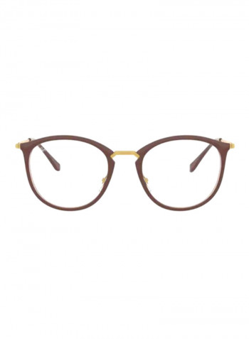 Round Eyeglasses Frame - Lens Size: 51 mm للنساء