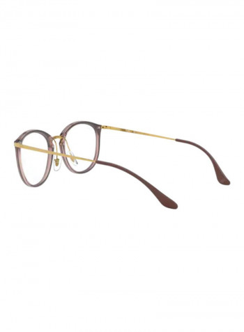 Round Eyeglasses Frame - Lens Size: 51 mm للنساء
