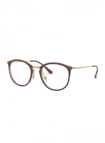 Round Eyeglasses Frame - Lens Size: 51 mm للنساء