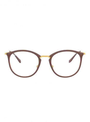 Round Eyeglasses Frame - Lens Size: 49 mm للنساء