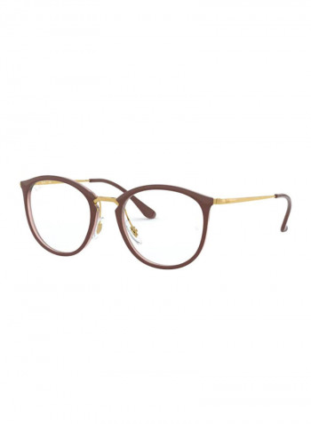 Round Eyeglasses Frame - Lens Size: 49 mm للنساء