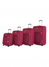 4 Piece Softside Luggage Trolley Set Burgundy reviews 4 Piece Softside Luggage Trolley Set Burgundy