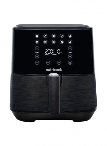 Air Fryer 2 Led One Touch Screen With 10 Presets Preheat Celsius To Fahrenheit Conversion Auto Shut Off And Shake Reminder 5.5 l 1700 W AF205K Black