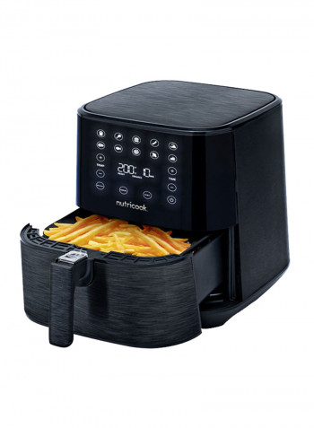 Air Fryer 2 Led One Touch Screen With 10 Presets Preheat Celsius To Fahrenheit Conversion Auto Shut Off And Shake Reminder 5.5 l 1700 W AF205K Black