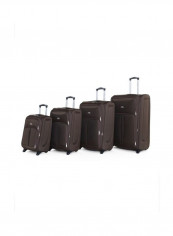 4 Piece Softside Luggage Trolley Set Brown reviews 4 Piece Softside Luggage Trolley Set Brown