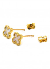 18 Karat Gold Pearl Earrings