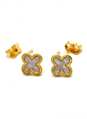 18 Karat Gold Pearl Earrings