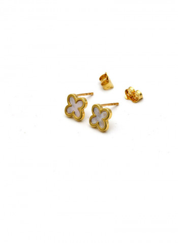 18 Karat Gold Pearl Earrings