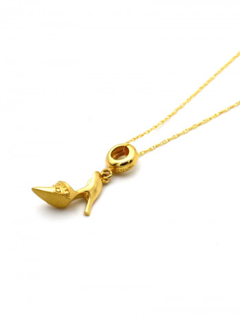18 Karat Gold Heel Pendant Necklace
