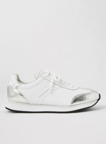 Leather Low-Top Sneakers White