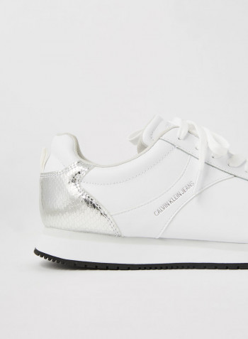 Leather Low-Top Sneakers White