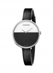 Women's Rise Black Leather Strap Watch