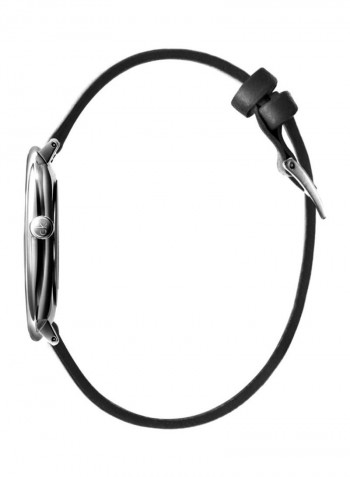 Women's Rise Black Leather Strap Watch