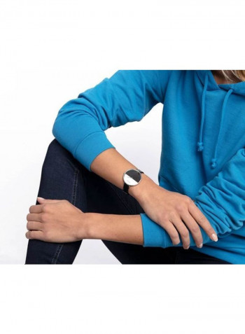 Women's Rise Black Leather Strap Watch