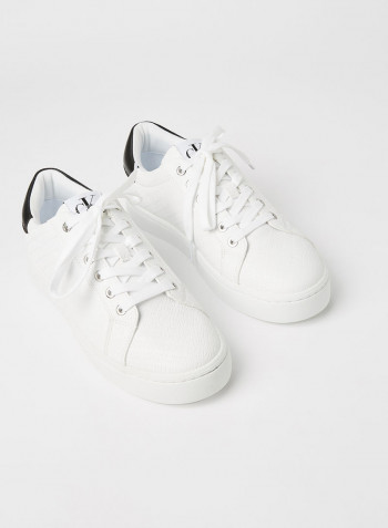 All-Over Logo Sneakers White
