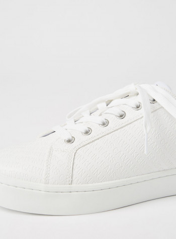 All-Over Logo Sneakers White