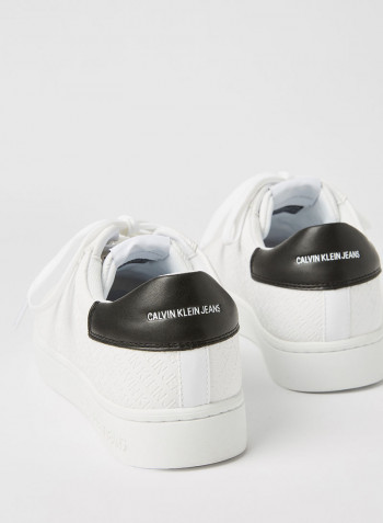 All-Over Logo Sneakers White
