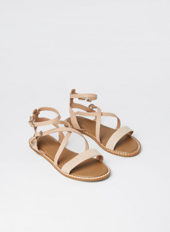 Essential Flat Sandals Beige