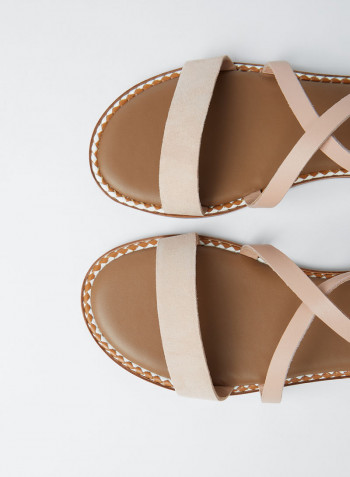 Essential Flat Sandals Beige