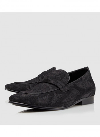 Sartorial Brocade Loafer Black