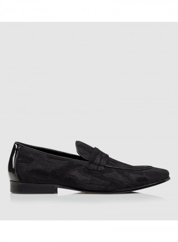Sartorial Brocade Loafer Black