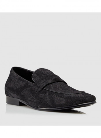 Sartorial Brocade Loafer Black