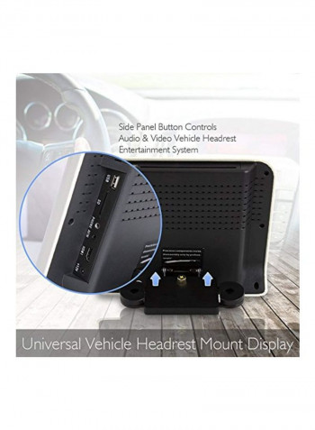 Car Headrest Mount Monitor Silver