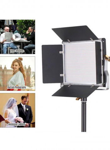 LED Photography Light With Barn Door Black/White
