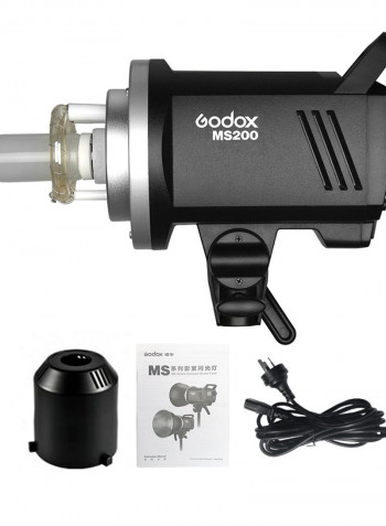 MS200 Studio Flash Strobe Light Monolight GN53 5600K Integrated 2.4G Wireless X System With 150W Bowens Modeling Lamp Bracket 200watts Black