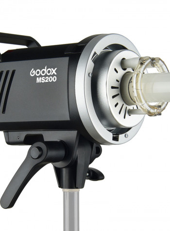 MS200 Studio Flash Strobe Light Monolight GN53 5600K Integrated 2.4G Wireless X System With 150W Bowens Modeling Lamp Bracket 200watts Black