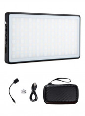 RGB LED Photography Light 5.8x3.1x0.5inch Multicolor