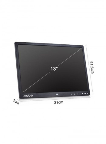 LED Digital Photo Frame Black 31x21.6x1centimeter