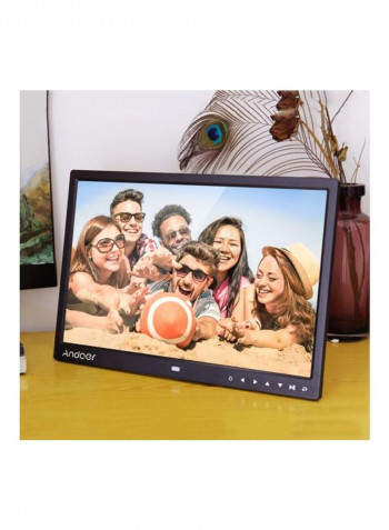 LED Digital Photo Frame Black 31x21.6x1centimeter