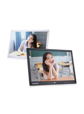 LED Digital Photo Frame Black 31x21.6x1centimeter