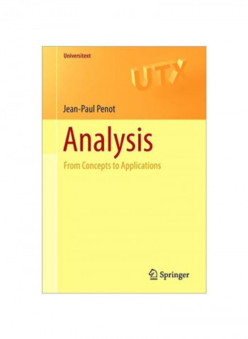 Analysis: From Concepts To Applications Paperback