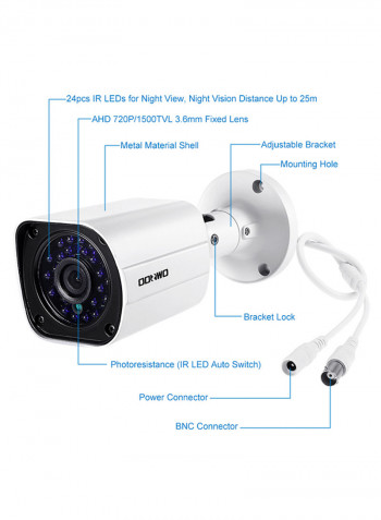 Wireless WiFi IP Night Vision Surveillance Camera Multicolour 3.645kg