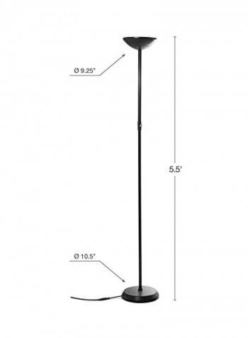LED Floor Lamp Black 12.6 x 5.8 x 16.9inch