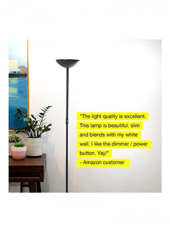 LED Floor Lamp Black 12.6 x 5.8 x 16.9inch