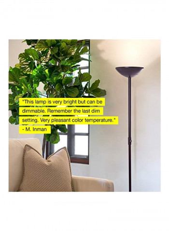 LED Floor Lamp Black 12.6 x 5.8 x 16.9inch