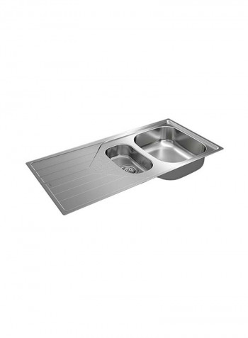 Universe 60 T-Xp 1½B 1D Inset Reversible Stainless Steel 1 Bowl 1 Drainer Sink Stainless Steel 1000x500x160mmmm